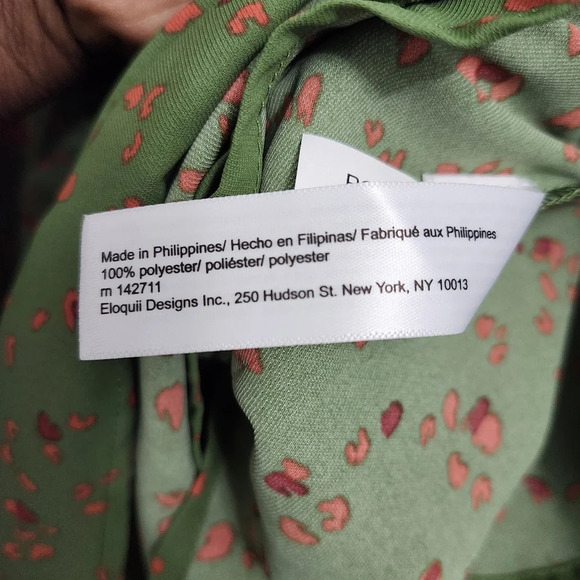 Eloquii elements women's long sleeve dress size 14 green and red - Picture 6 of 8